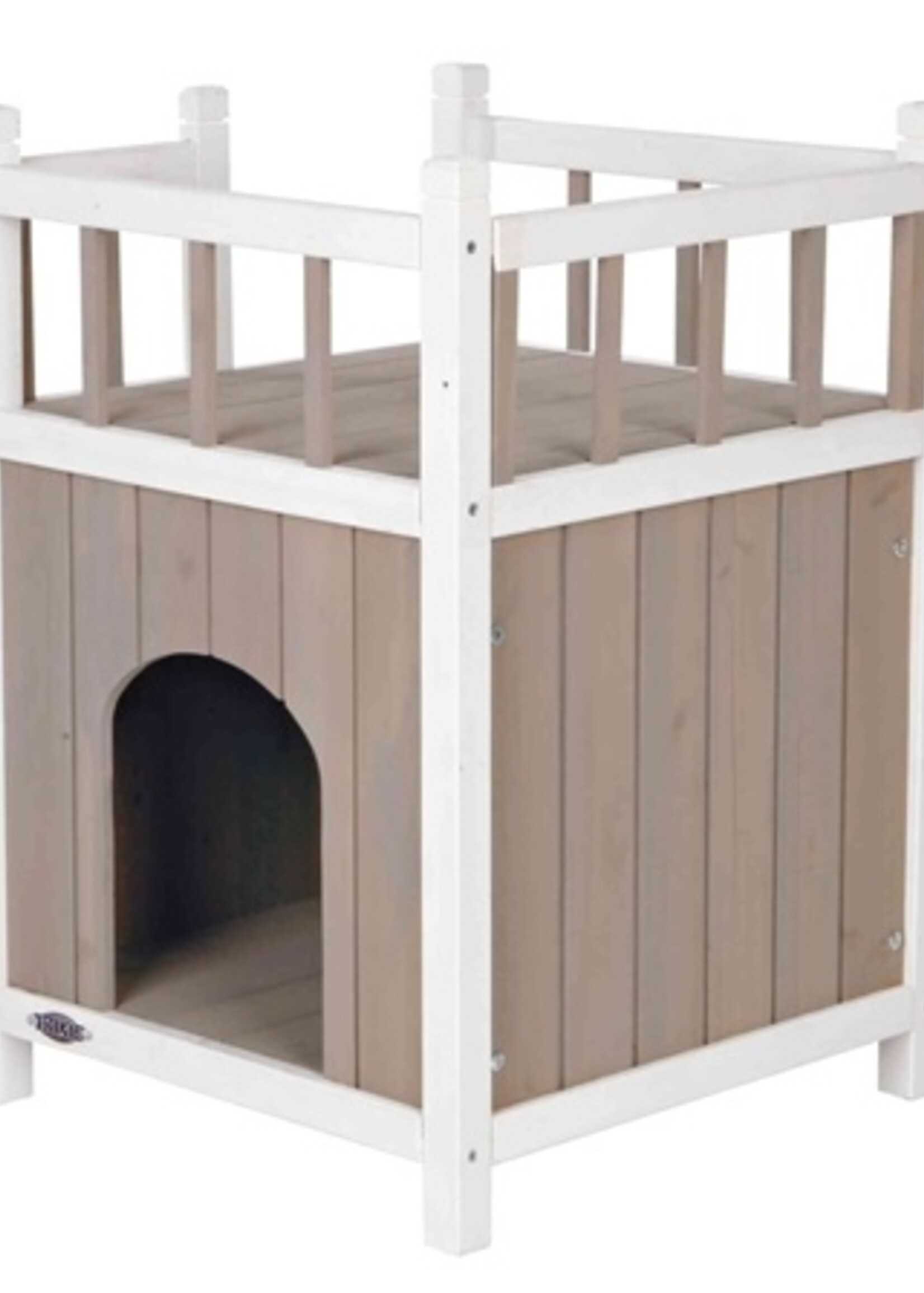 Trixie Trixie kattenhuis cat's home met balkon grijs / wit