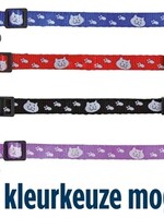 Trixie Trixie halsband kat safer life print kat / poot assorti