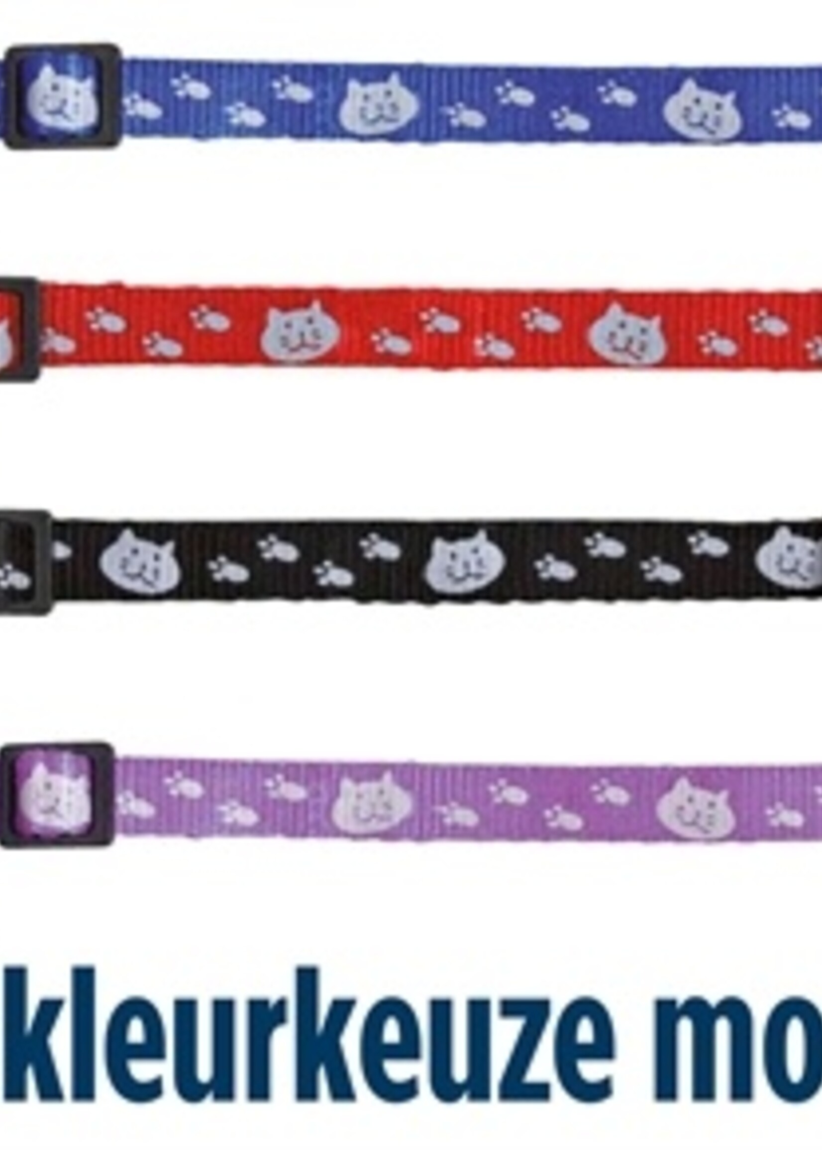 Trixie Trixie halsband kat safer life print kat / poot assorti