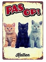 Plenty gifts Plenty gifts waakbord blik katten