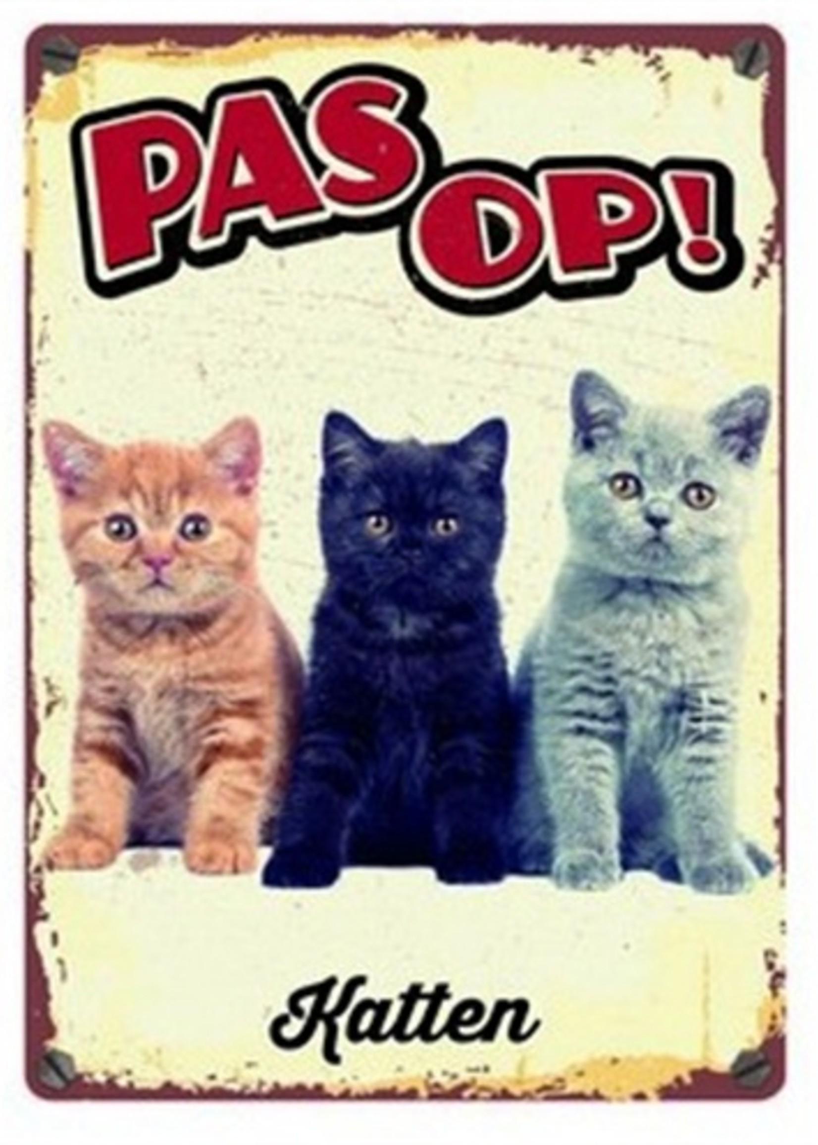 Plenty gifts Plenty gifts waakbord blik katten