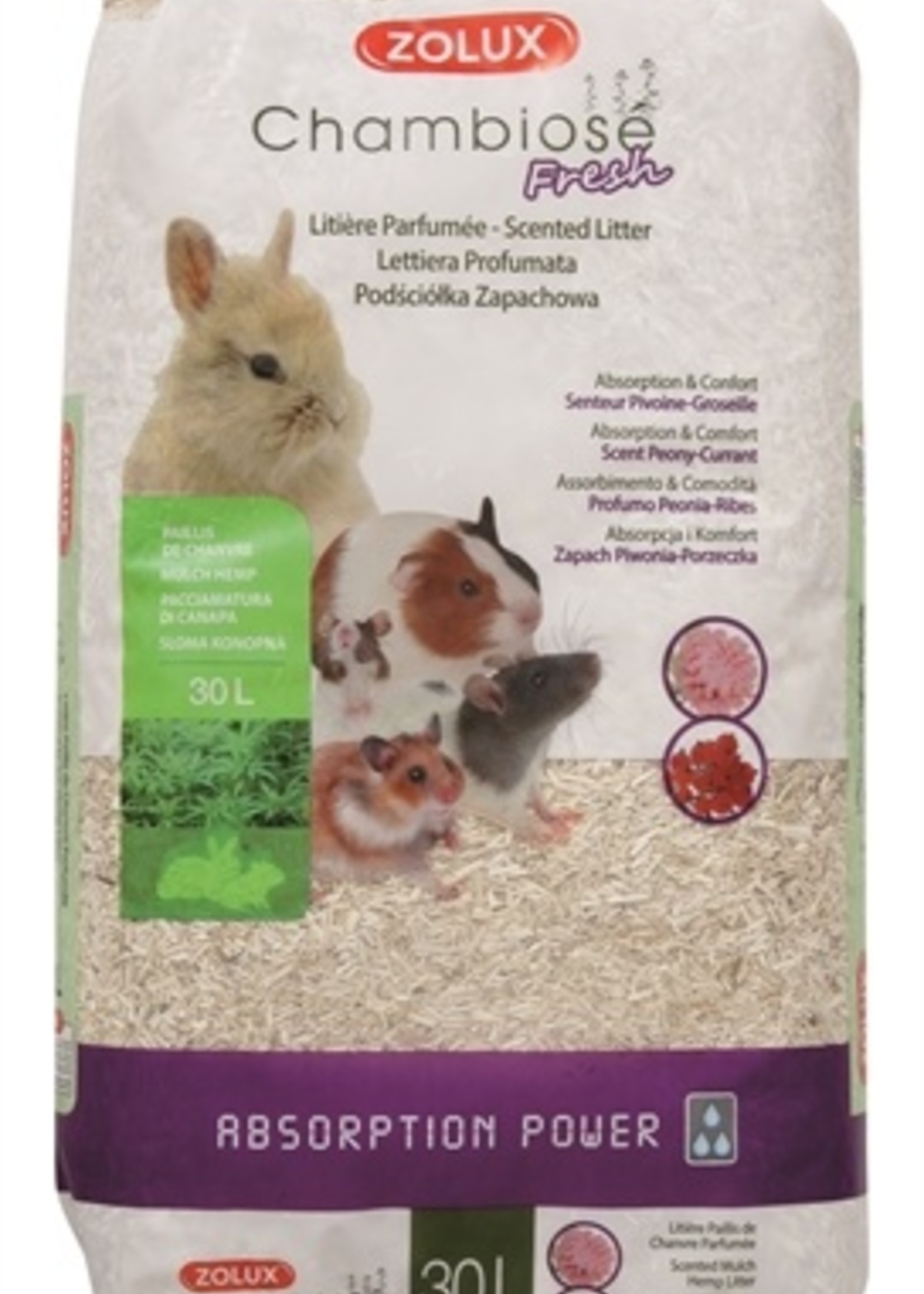 Zolux Zolux hennepvezel fresh pioenroos / aalbes geur