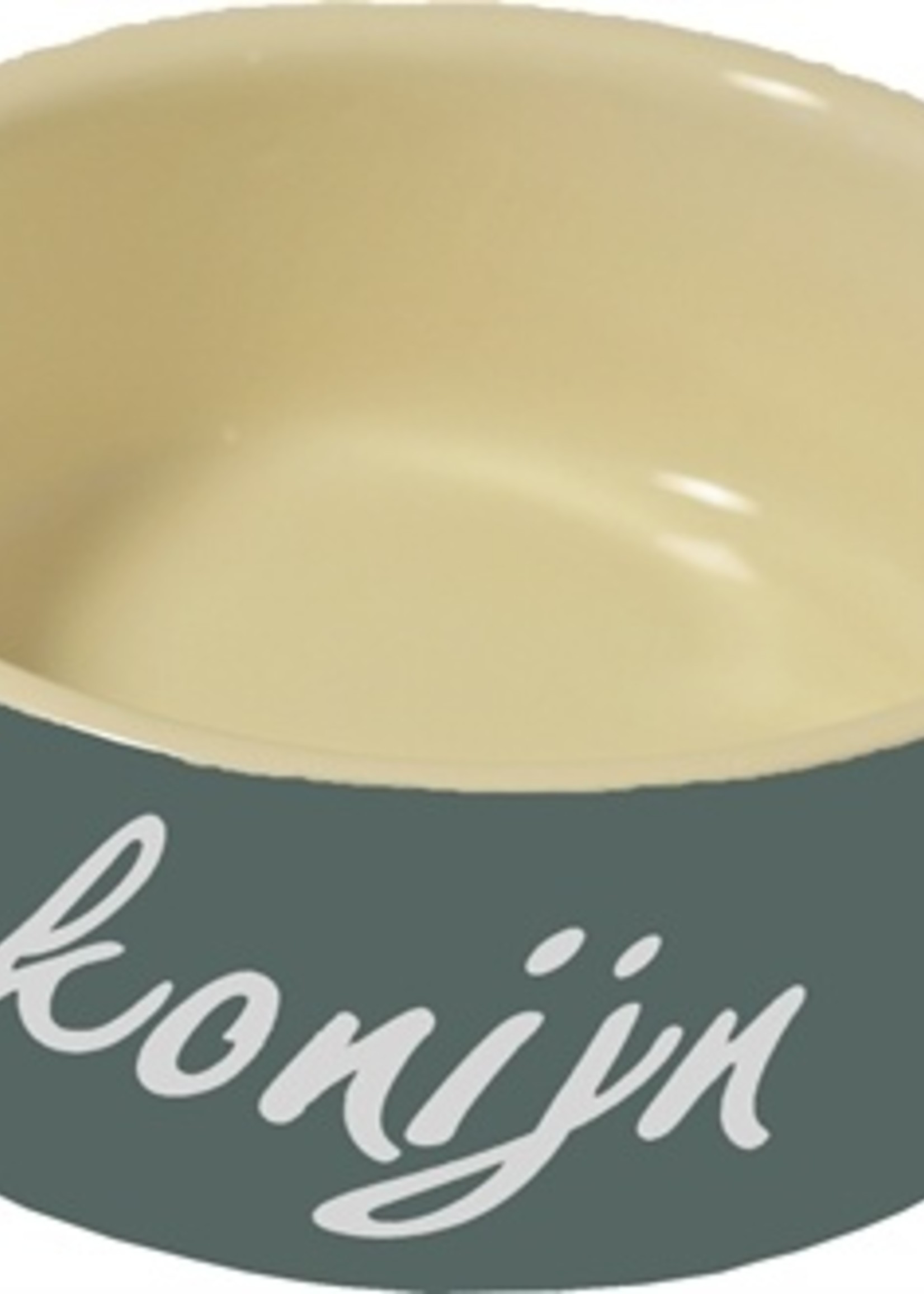 Merkloos Eetbak steen konijn grijs