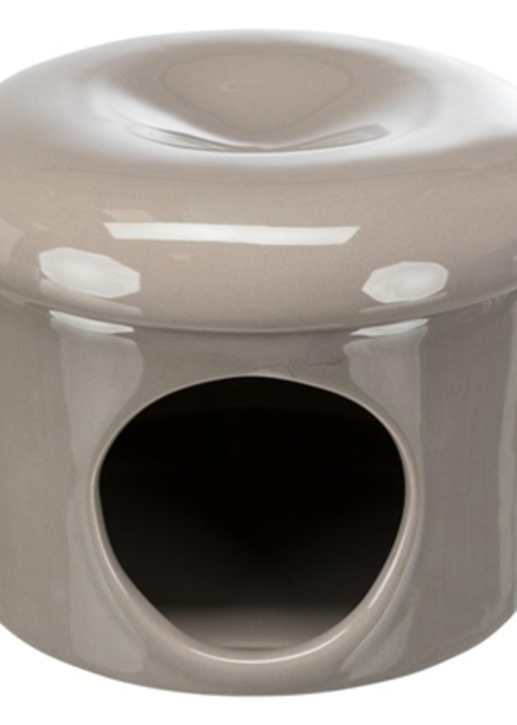 Trixie Trixie speelhuis muizen met deksel keramiek taupe