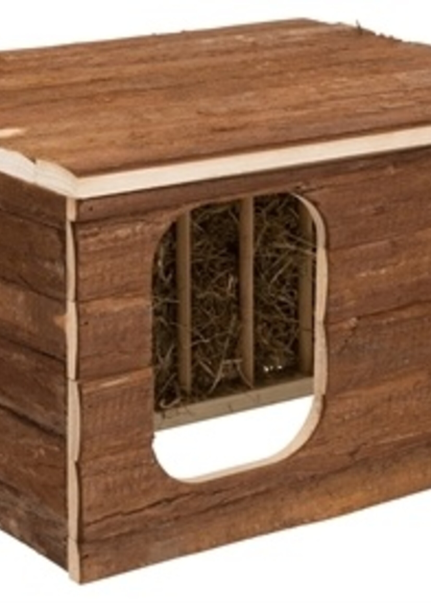 Trixie Trixie natural living knaagdierhuis hilke met hooiruif