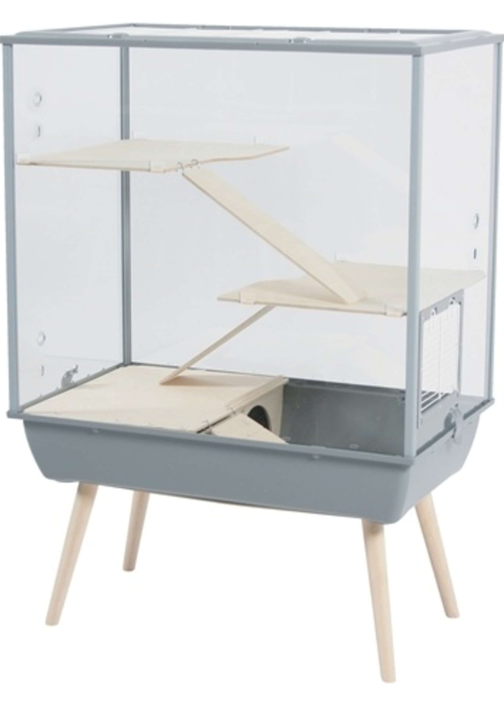 Zolux Zolux knaagdierkooi nevo royal plexiglas grijs
