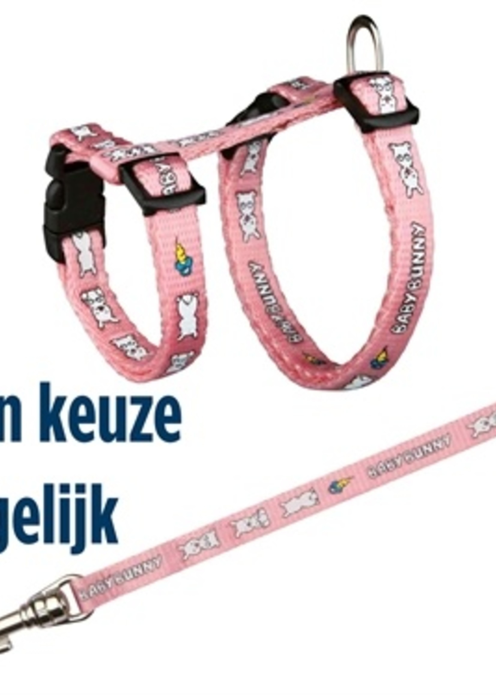 Trixie Trixie konijnentuig met riem baby bunny assorti