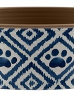 Tarhong Tarhong voerbak paw ikat melamine indigo blauw