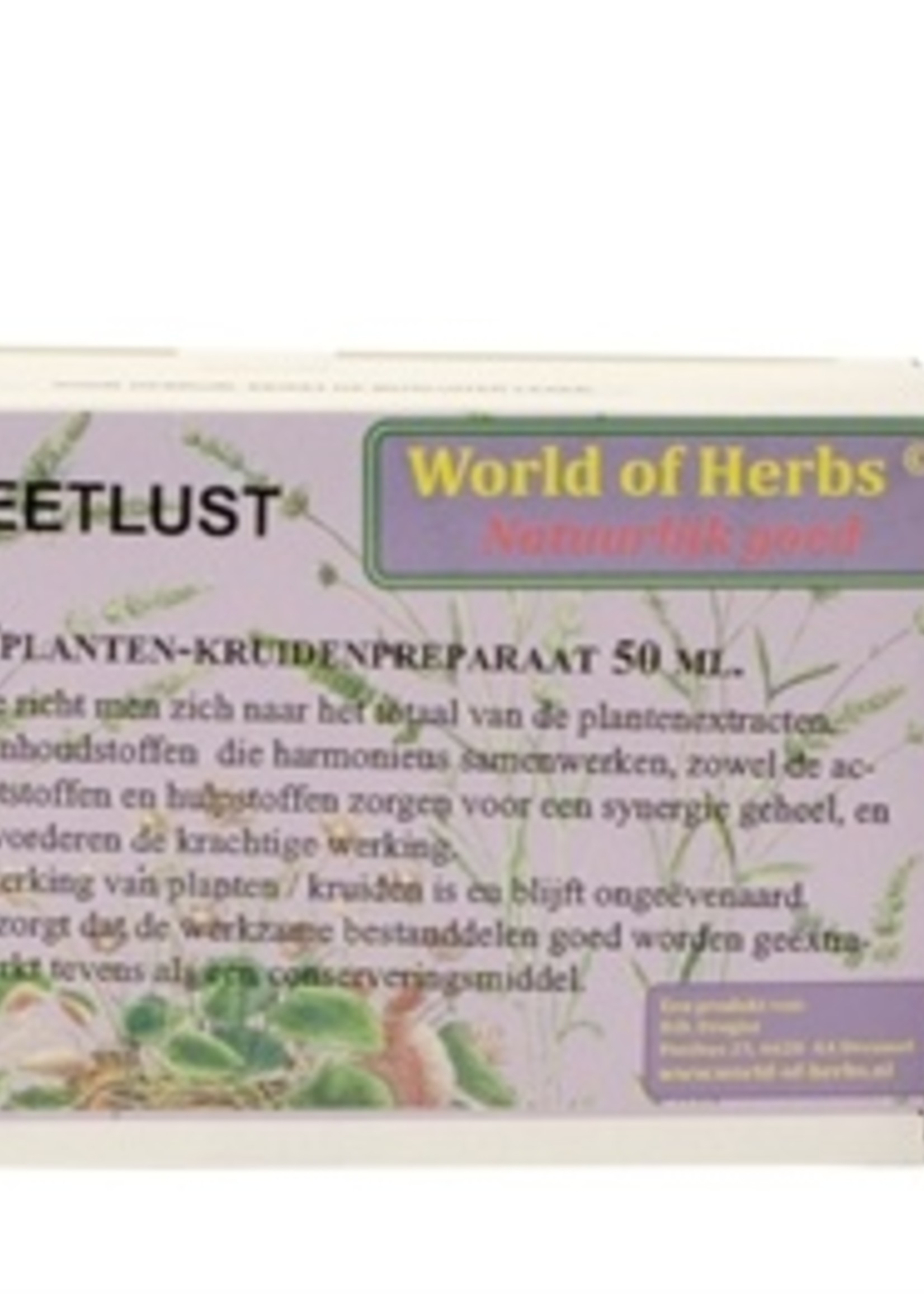 World of herbs World of herbs fytotherapie gebrekkige eetlust