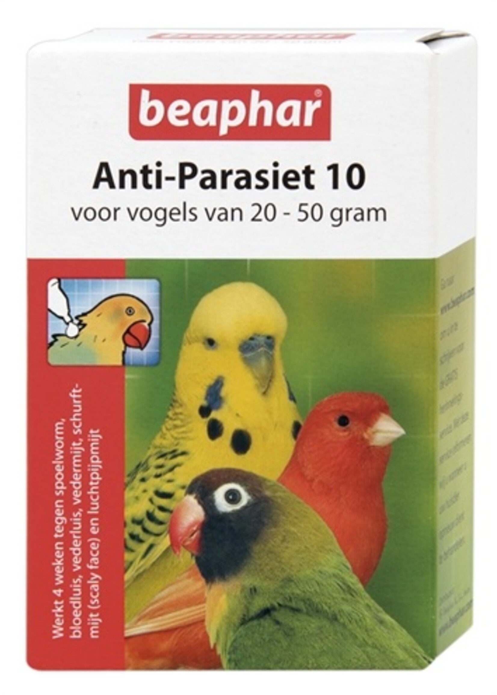 Beaphar Beaphar anti-parasiet 10 vogel (20-50gr)