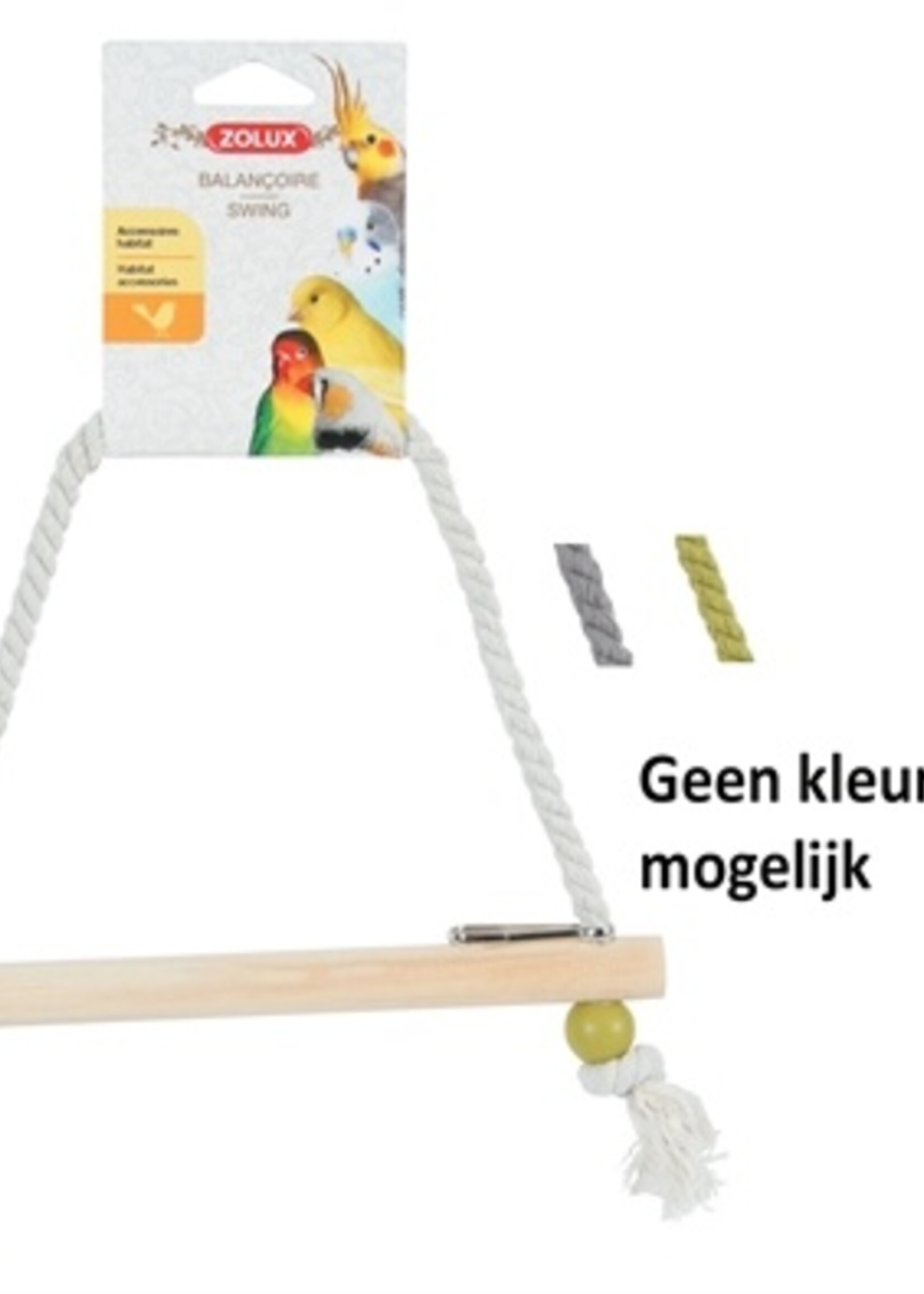 Zolux Zolux schommel hout met touw assorti