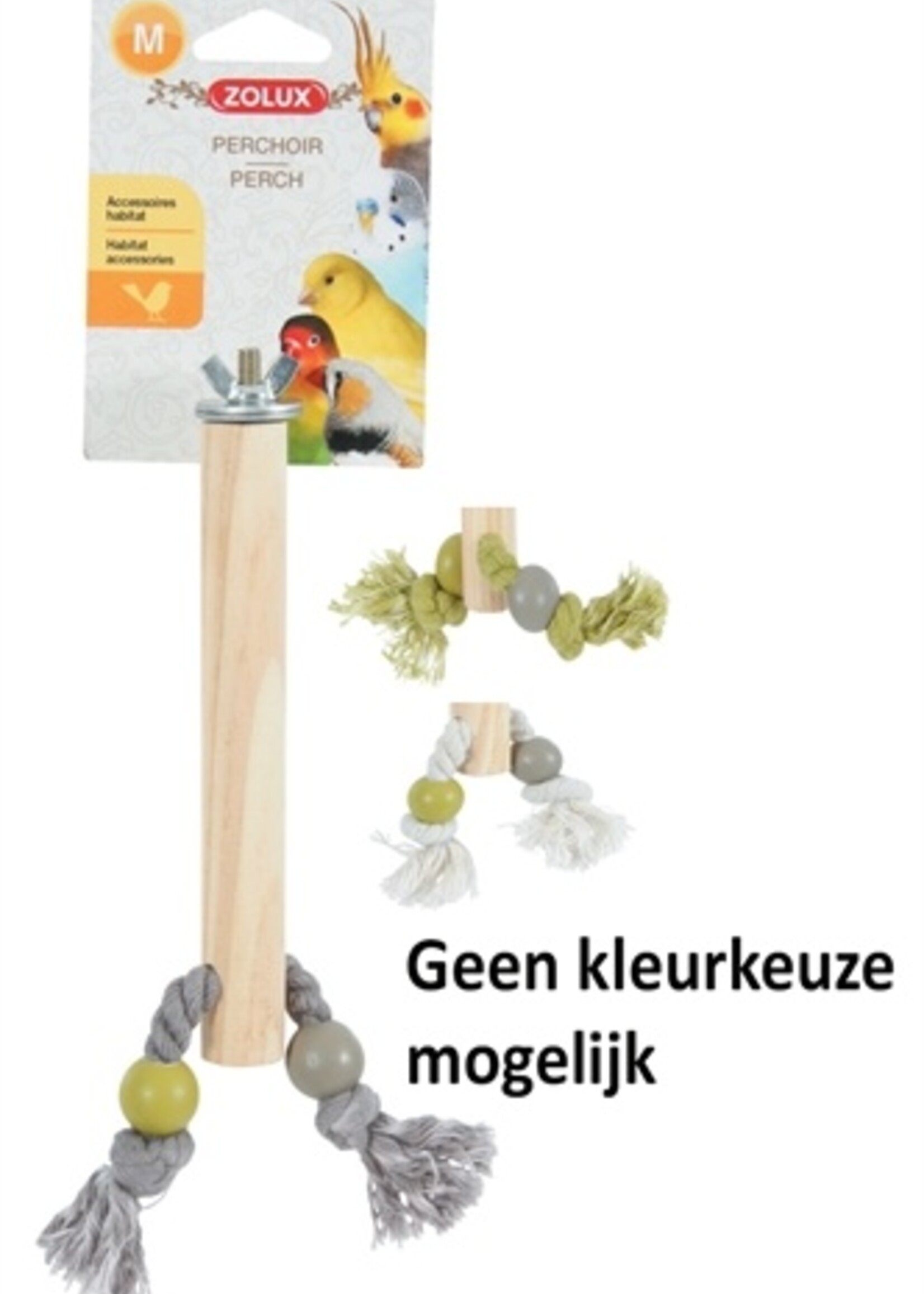 Zolux Zolux zitstok hout met touw assorti