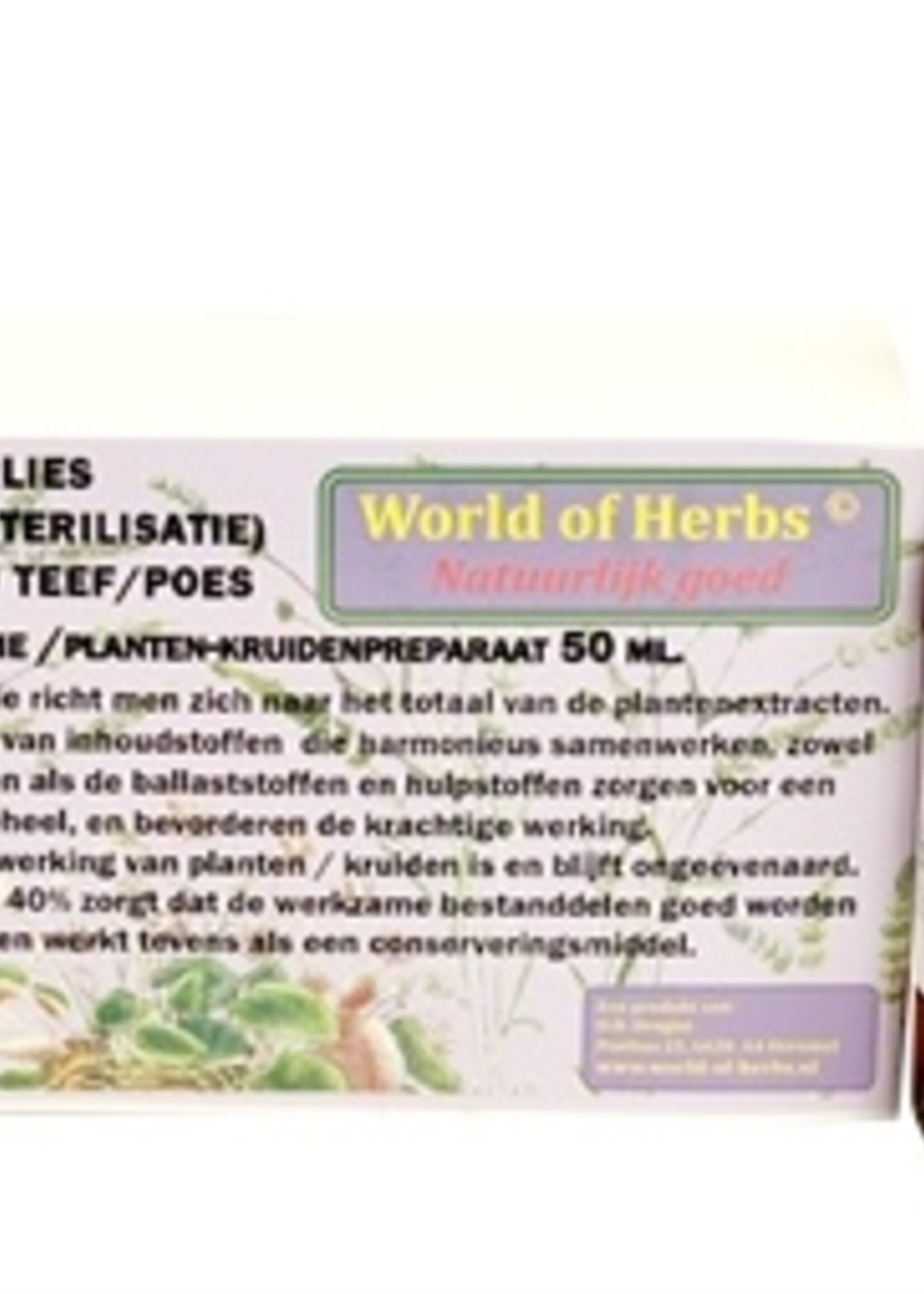 Dierendrogist World of herbs fytotherapie urineverlies teef / poes