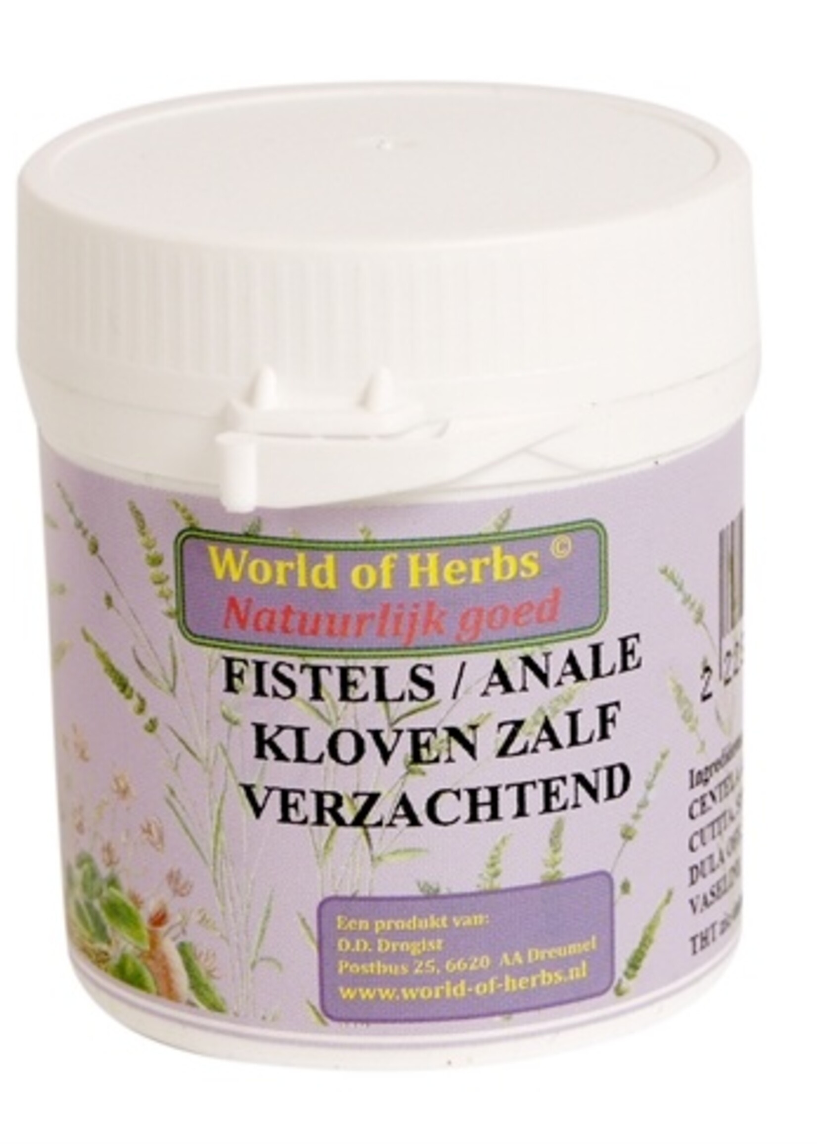 Dierendrogist World of herbs fytotherapie fistels / anale kloven zalf