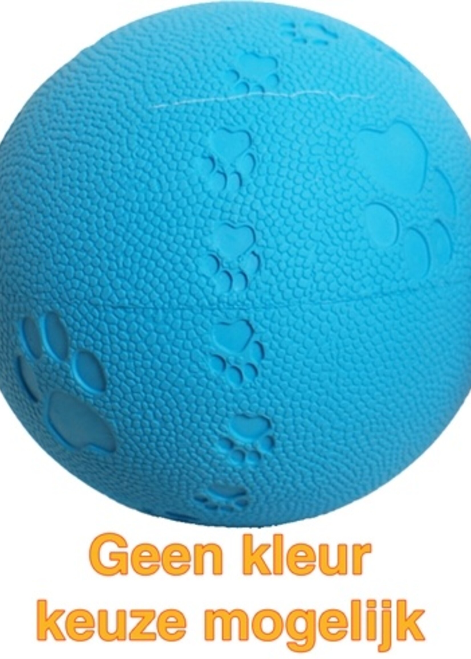 Merkloos Bal rubber pawprint/geluid