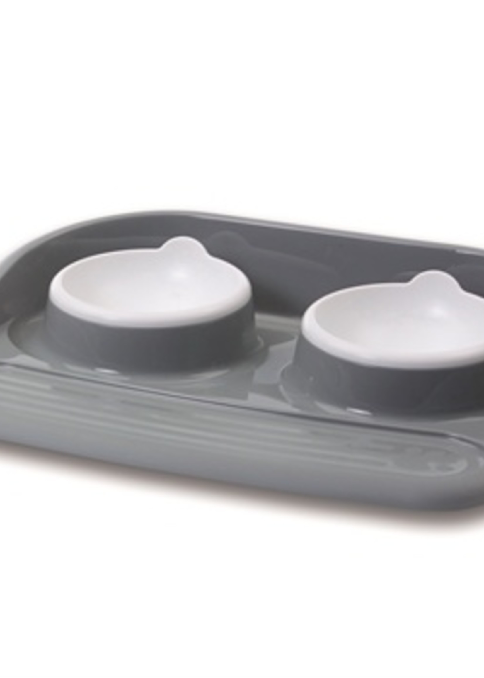 Savic Savic butler voerbak en drinkbak met plateau en antislip voetjes