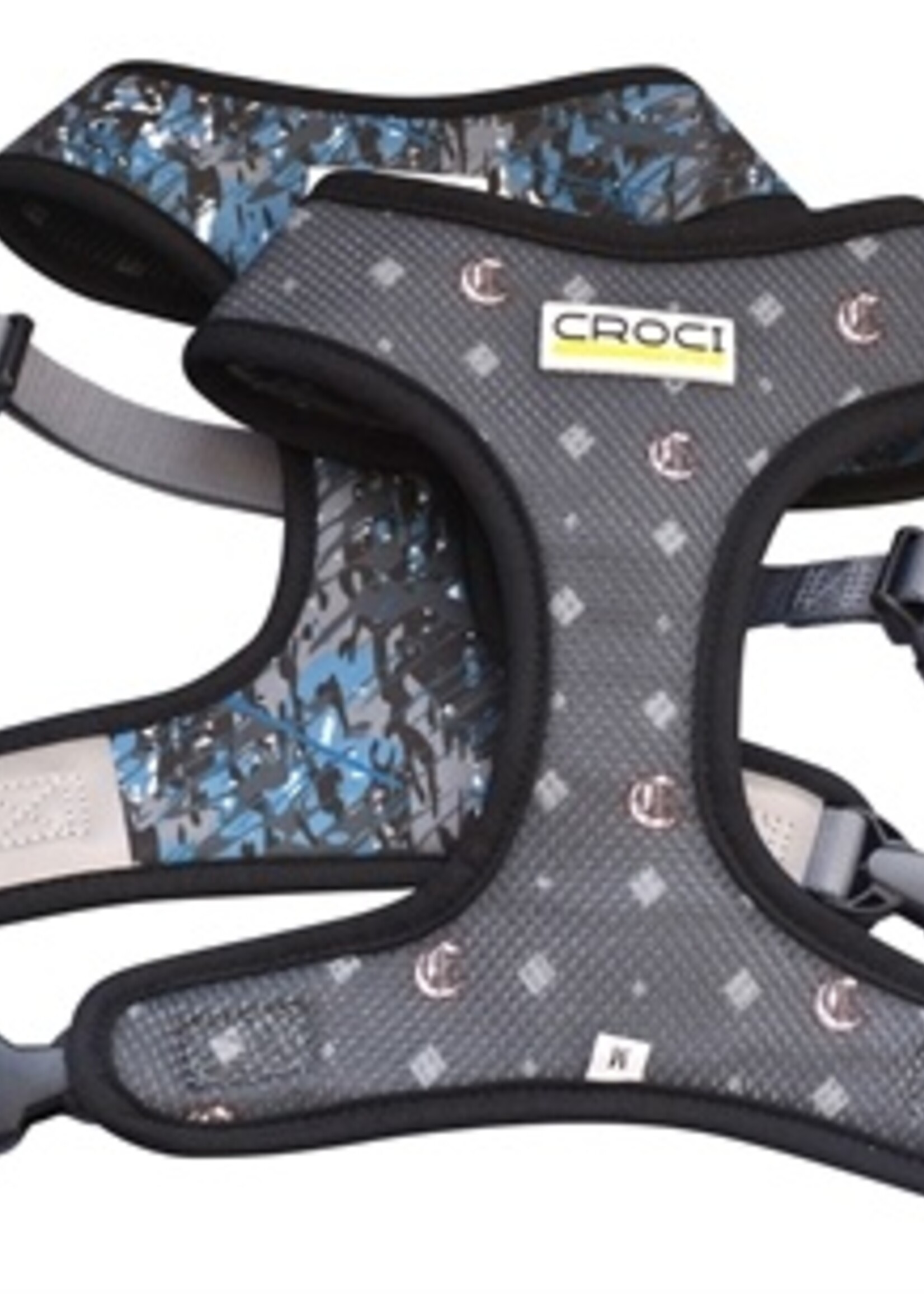 Croci Croci hondentuig jackson tweezijdig blauw / grijs