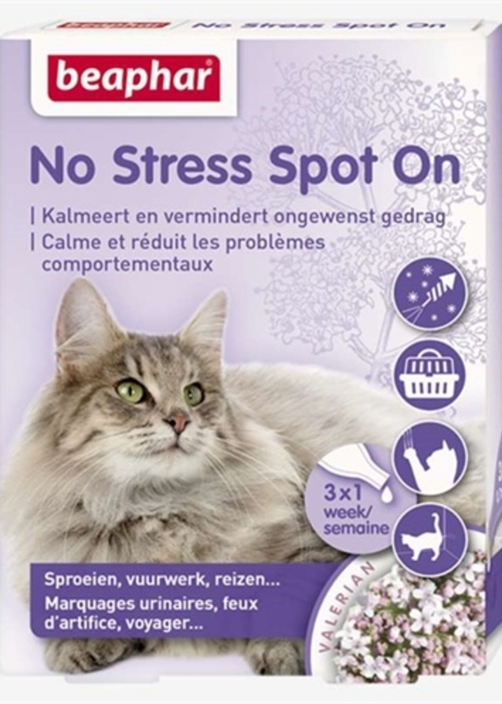 Beaphar No stress spot on kalmeert en stimuleert goed gedrag kat