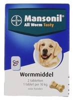 Mansonil Mansonil hond all worm tasty tabletten