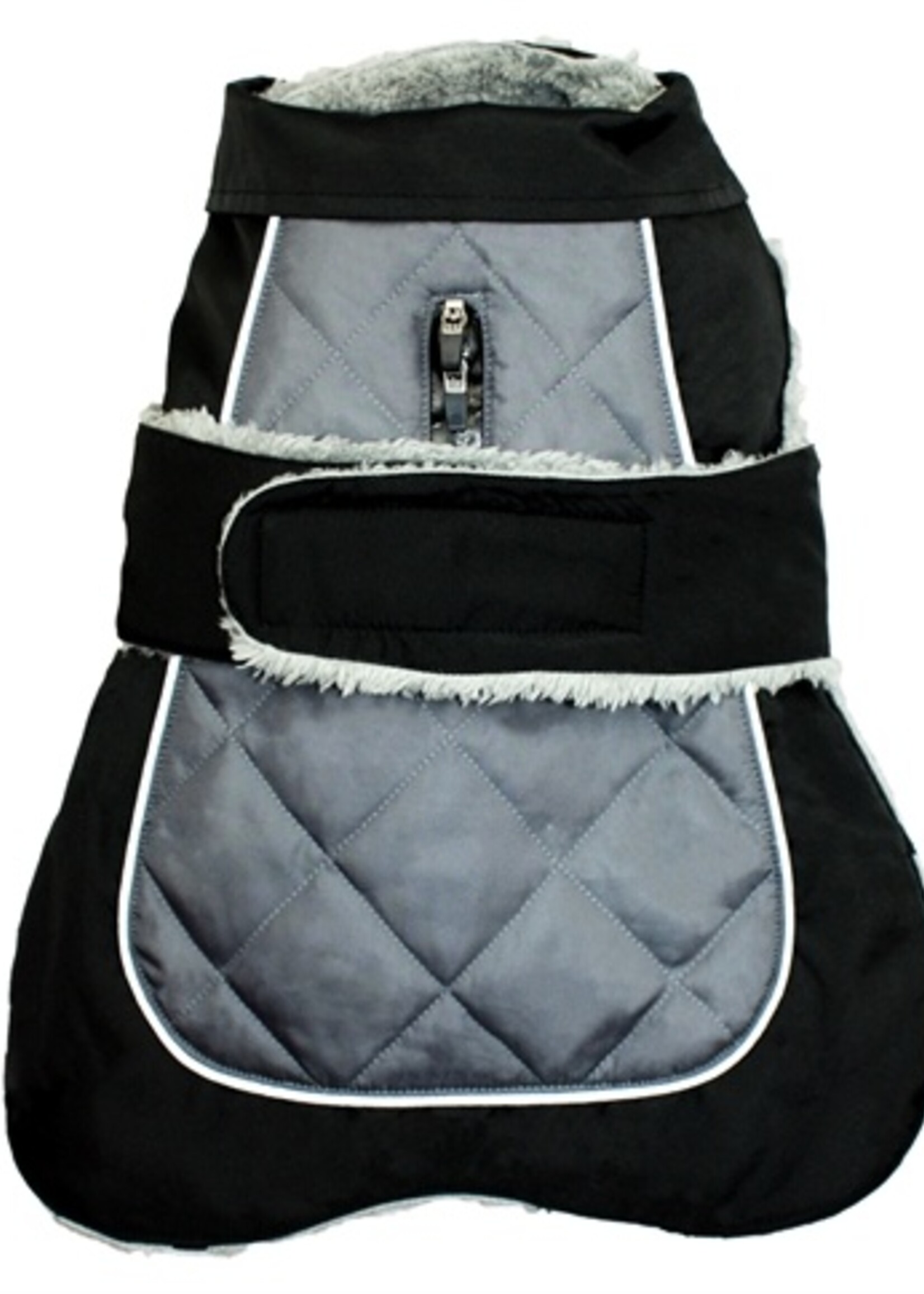 Go walk Zzzgo walk hondenjas thermo zwart / grijs