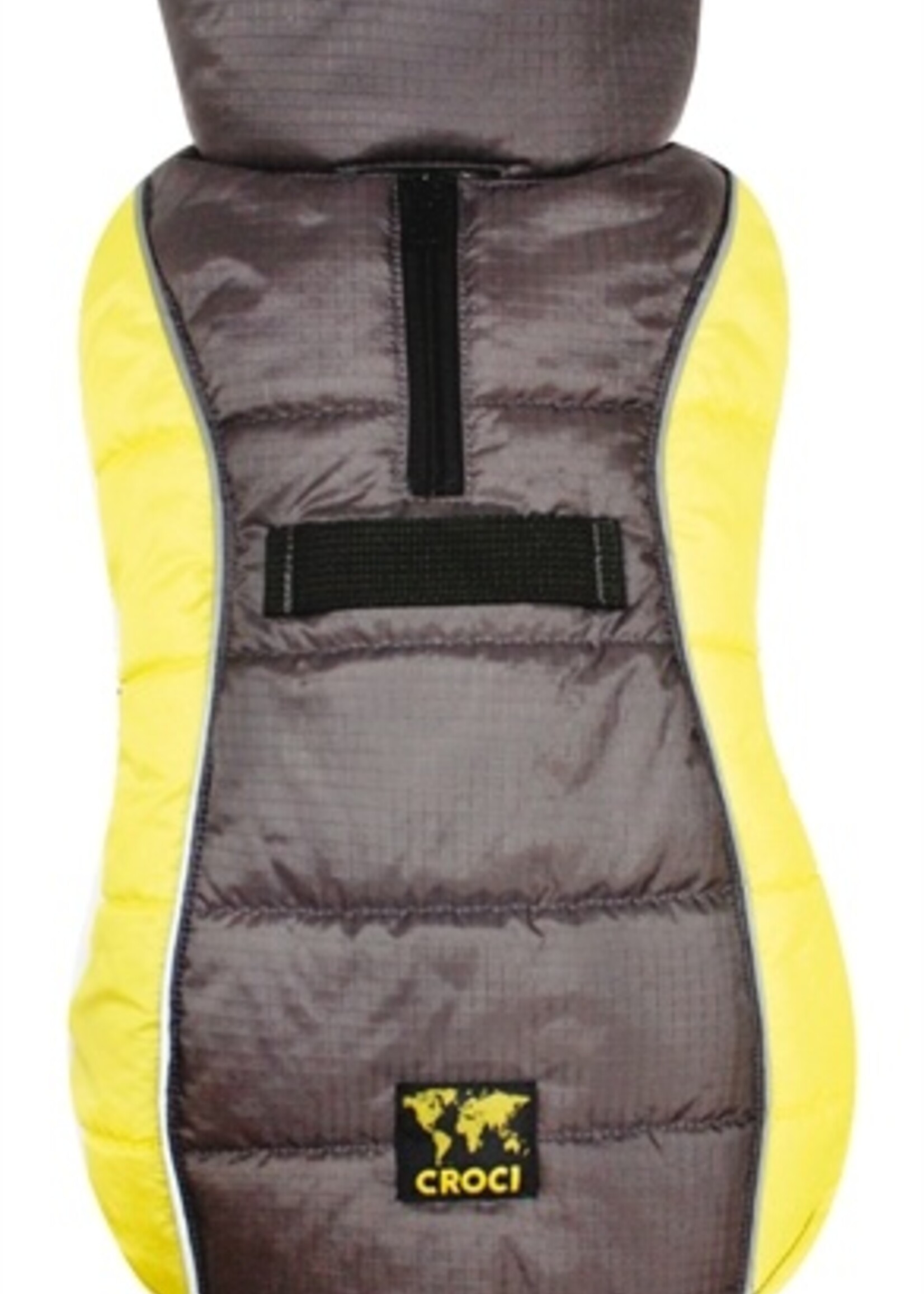 Croci Croci hondenjas around the world waterproof stof grijs/geel