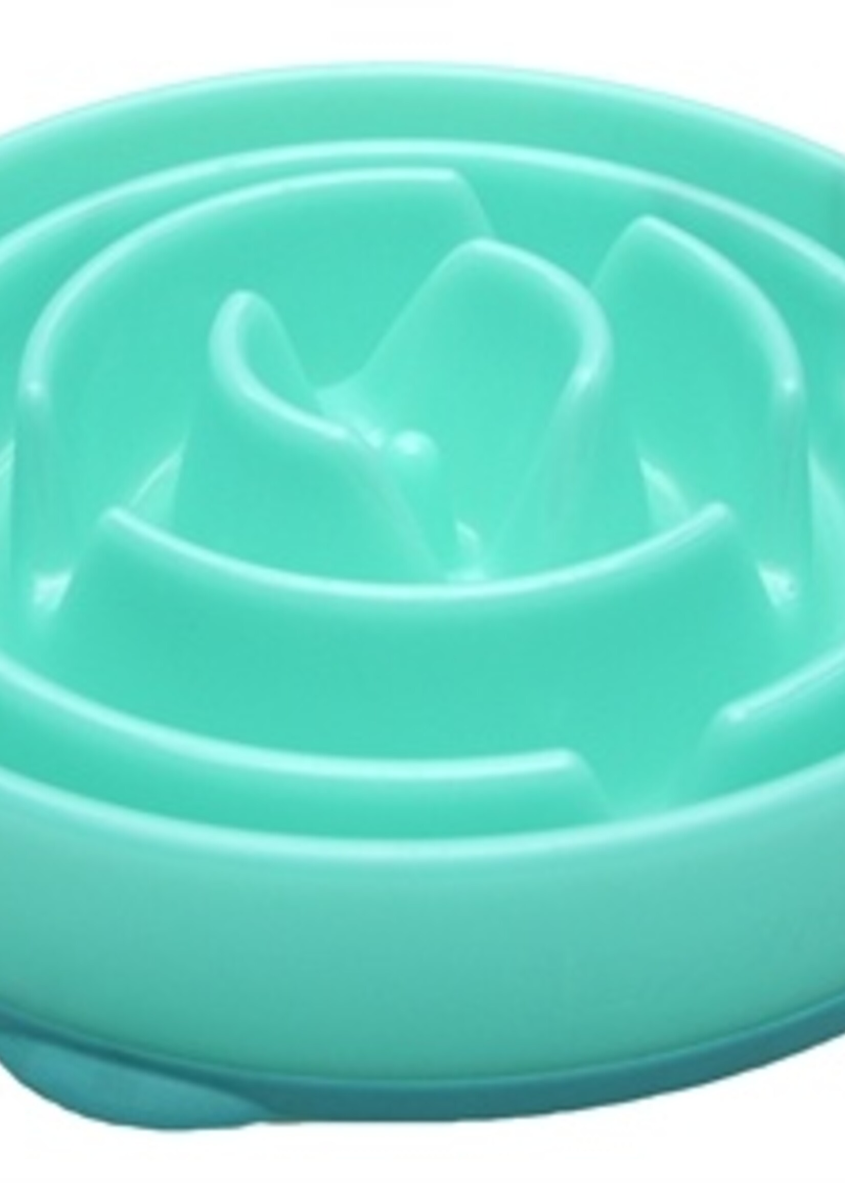 Merkloos Voerbak slo-bowl feeder drop teal lichtblauw