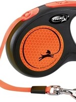 Flexi Flexi rollijn new neon tape zwart / neon oranje