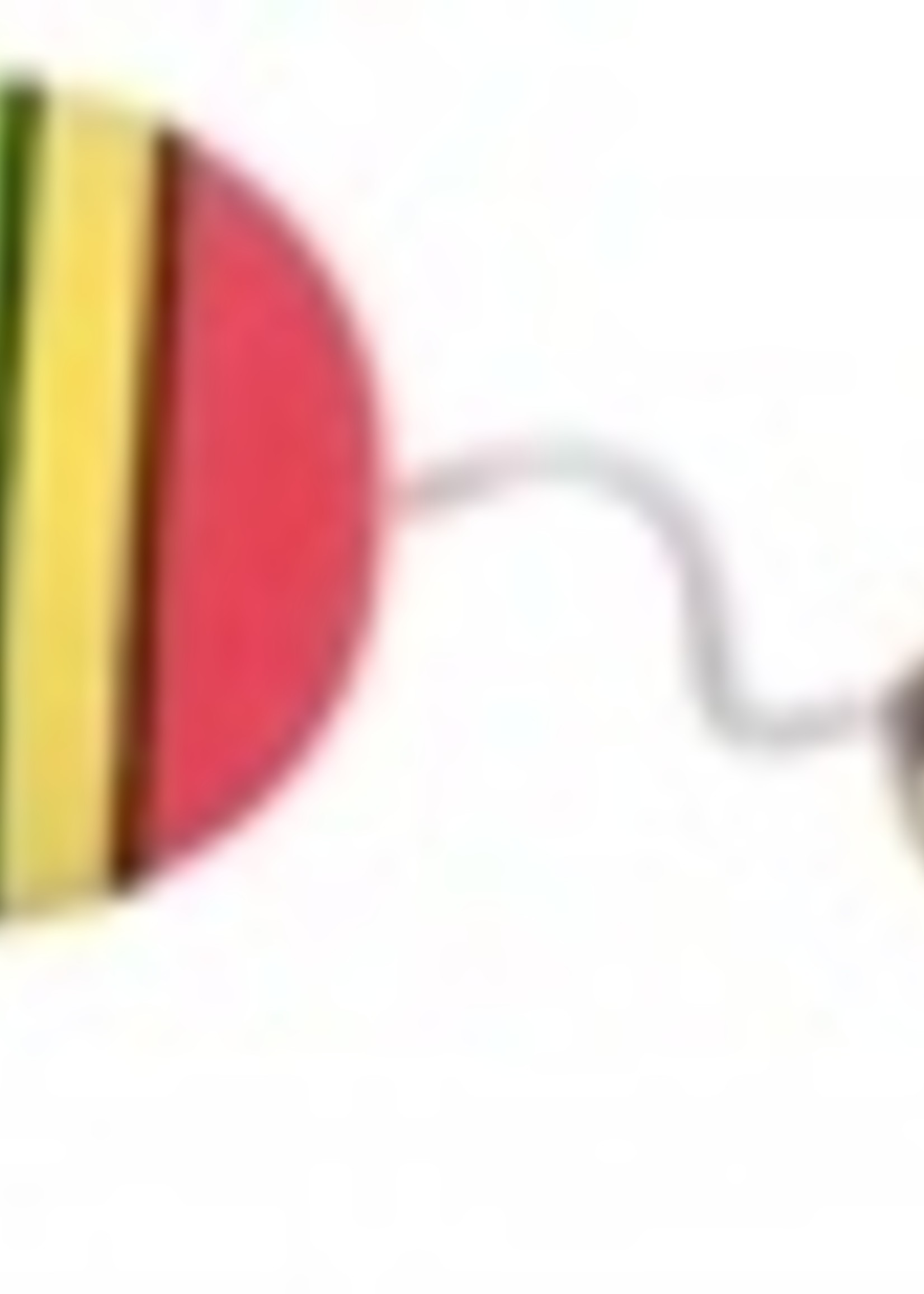 Trixie Trixie regenboog balletjes aan elastisch koord