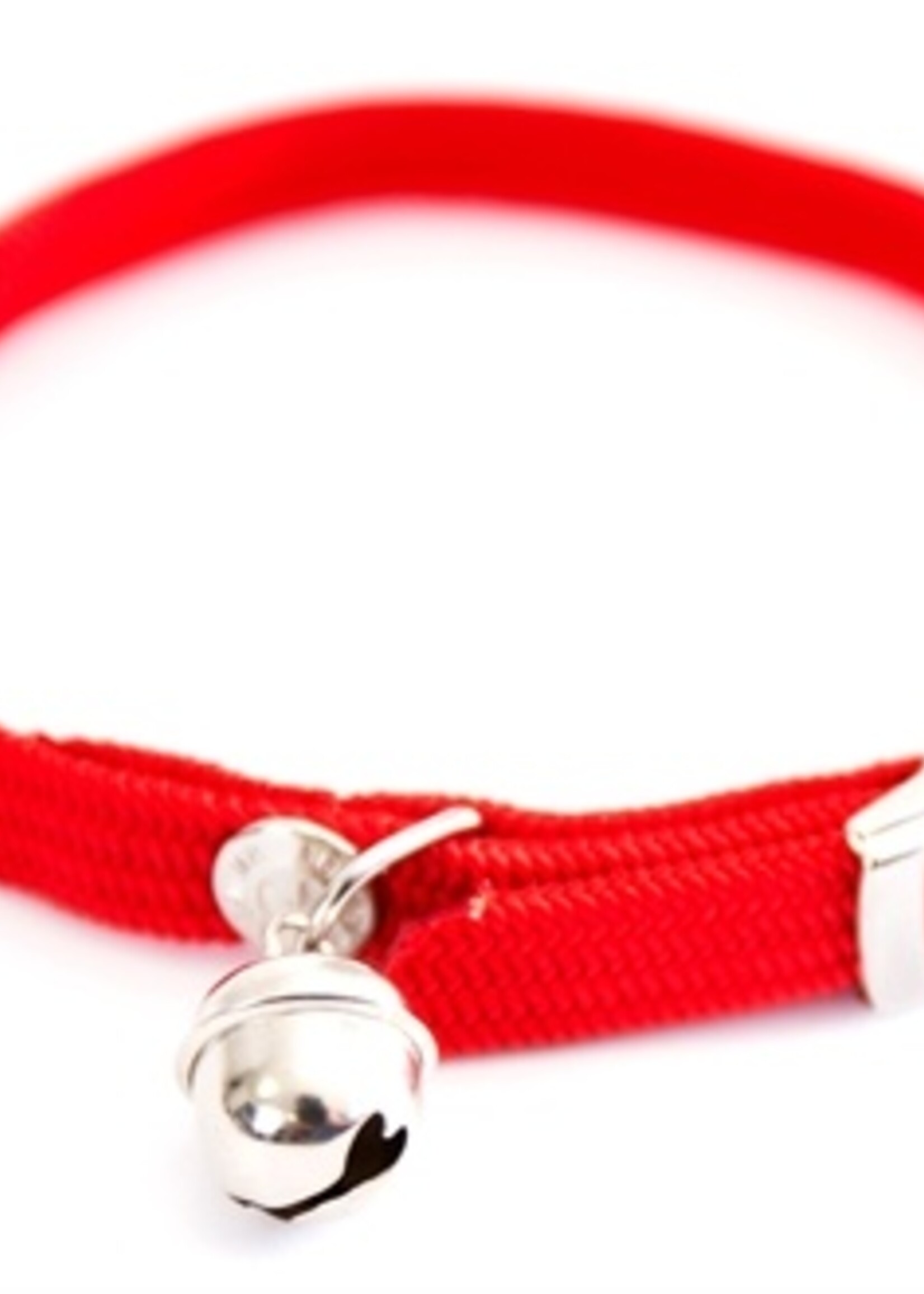 Martin sellier Halsband kat elastisch nylon rood