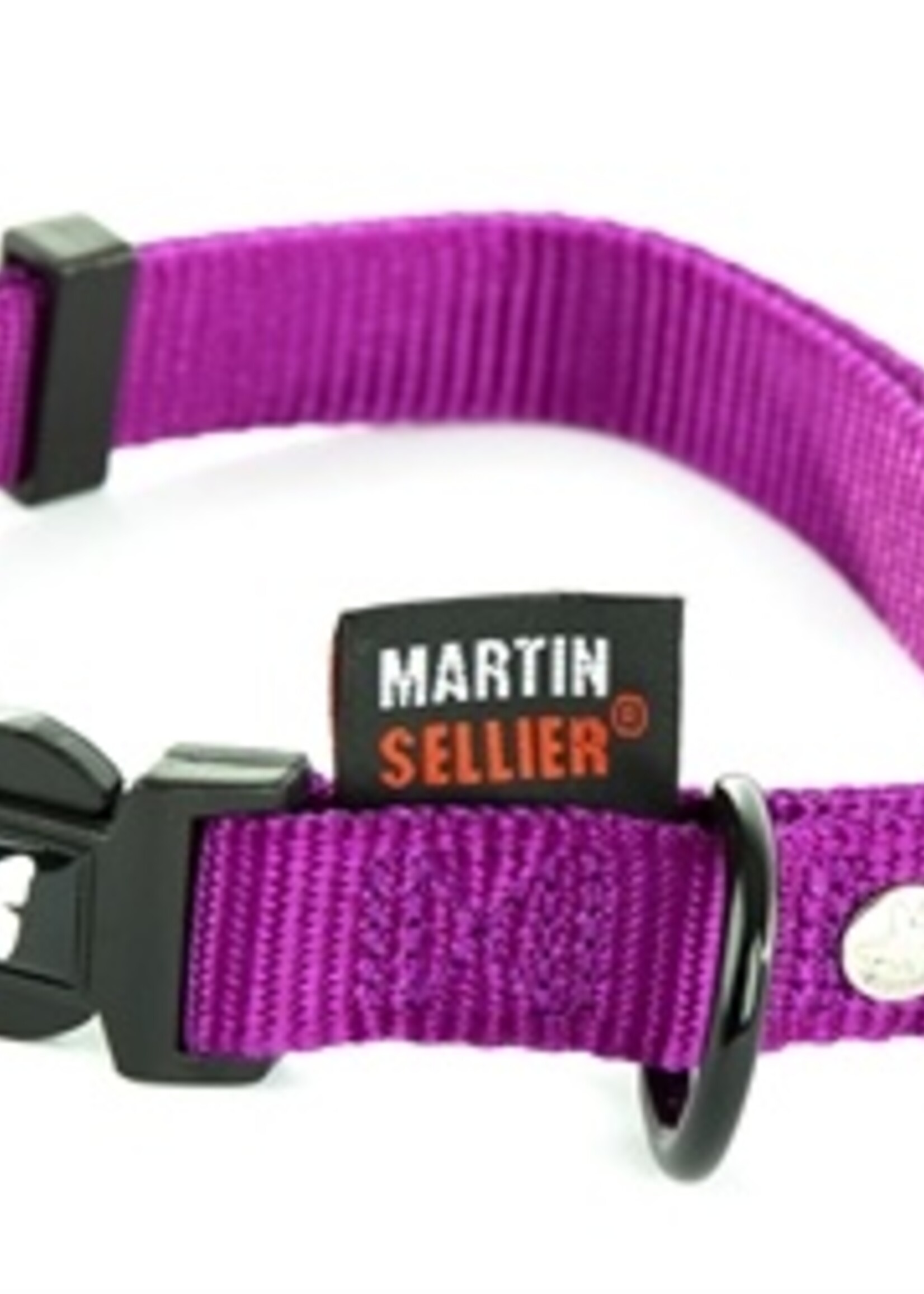 Martin sellier Martin sellier halsband nylon paars verstelbaar