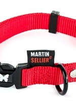 Martin sellier Martin sellier halsband nylon rood verstelbaar