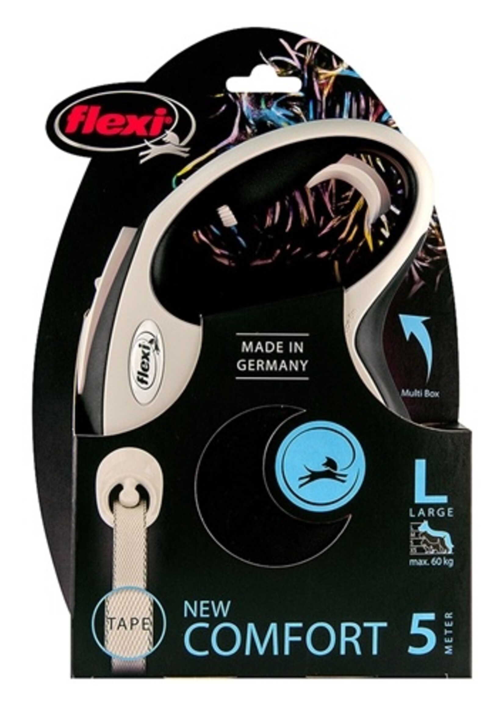 Flexi Flexi rollijn new comfort tape zwart