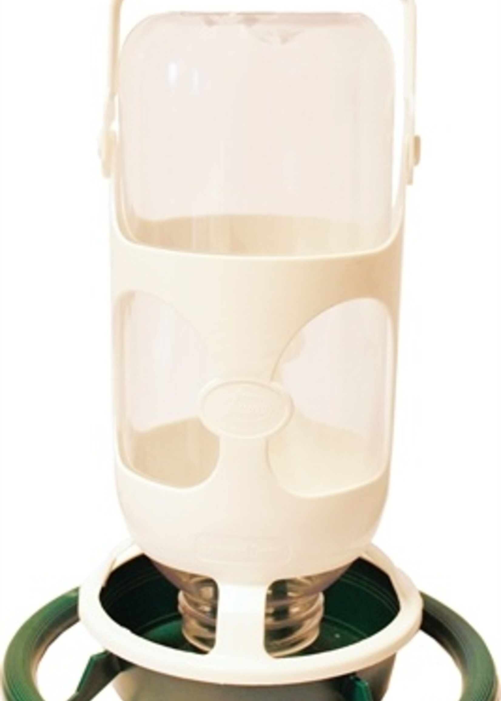 Merkloos Plastic flesautomaat wijd groen / wit