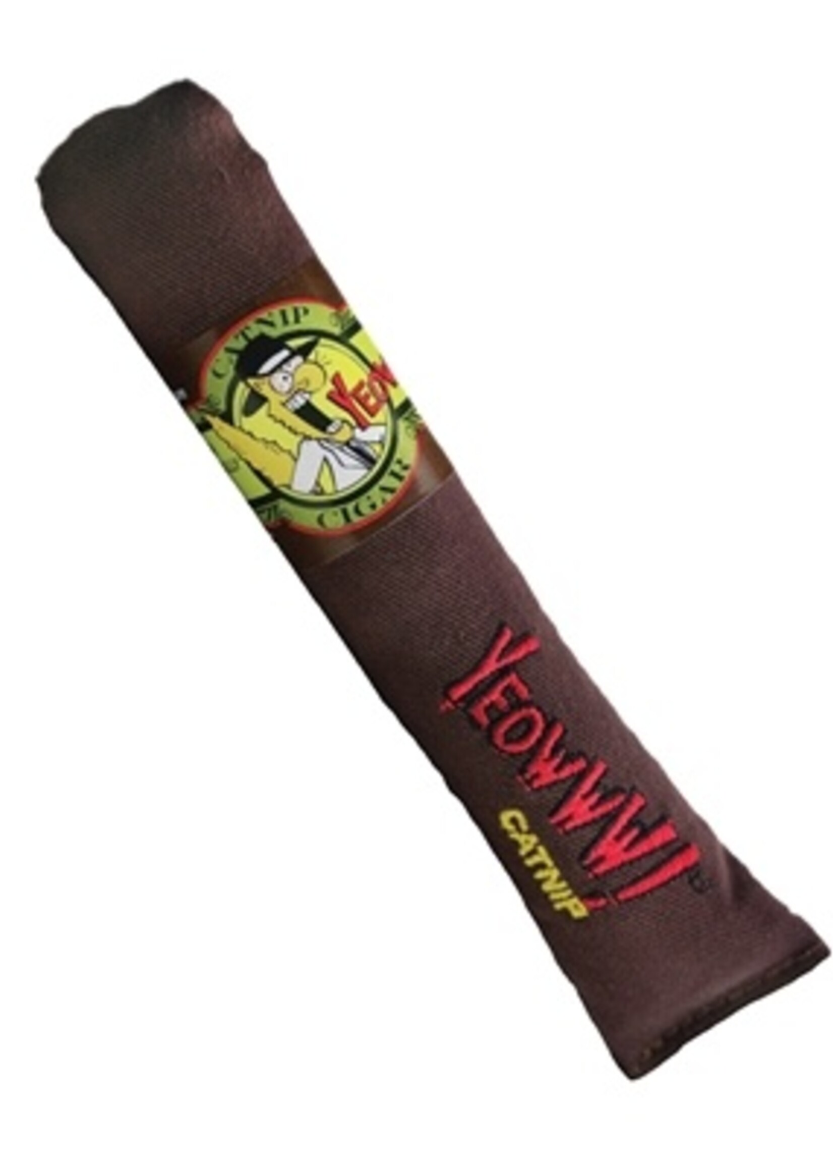 Yeowww Yeowww sigaar met catnip bruin