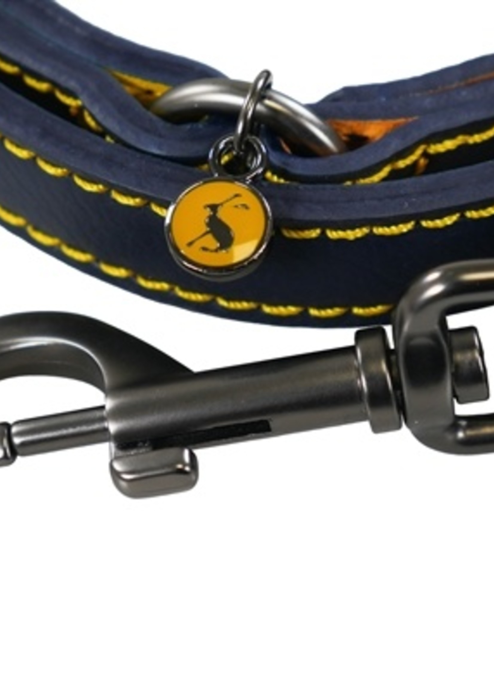 Joules Joules hondenriem leer navy