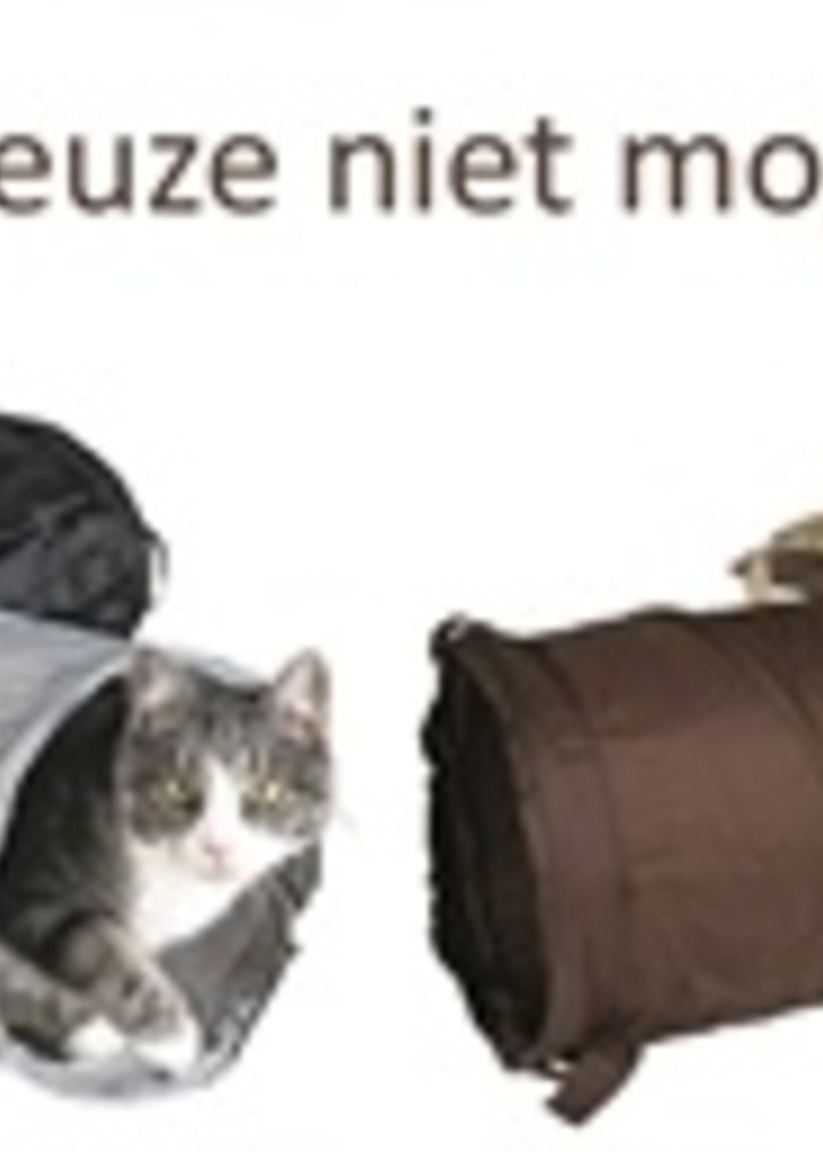Trixie Trixie speeltunnel 3-weg kat en kleine pups assorti