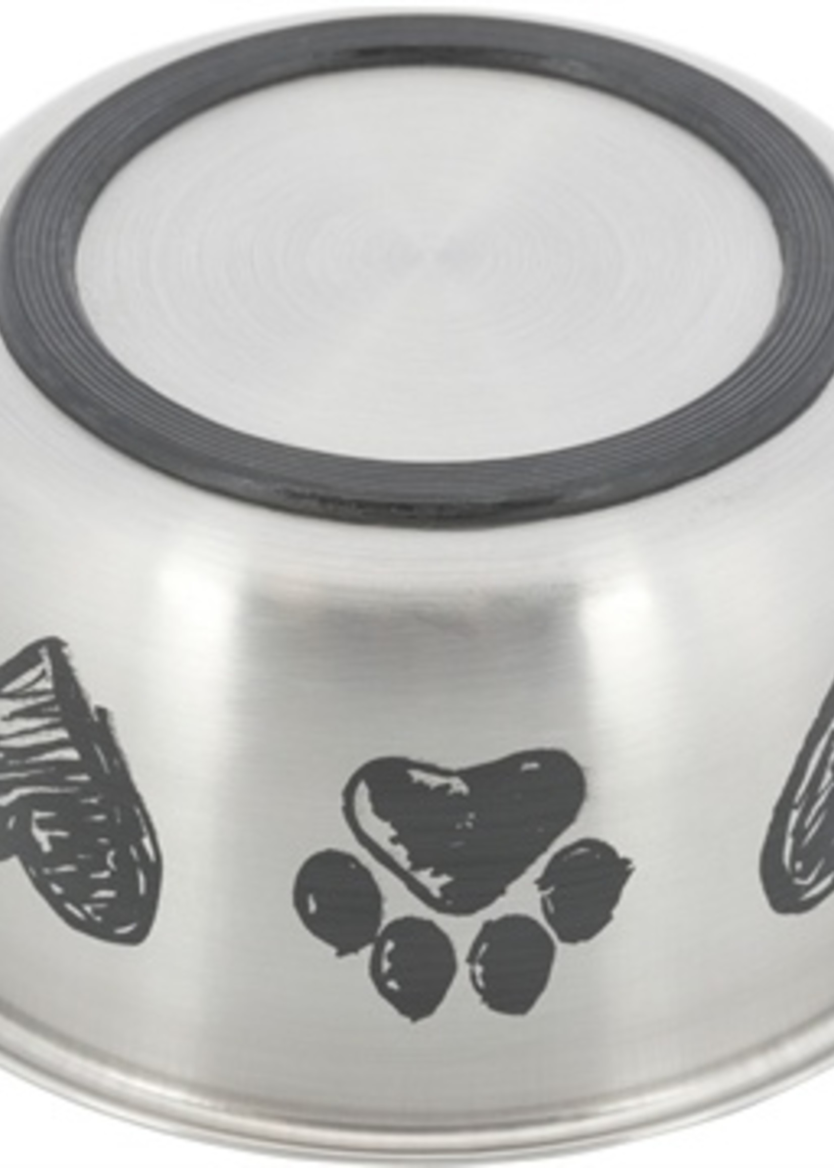 Trixie Trixie voerbak hond print schets hart pootje gepoedercoat