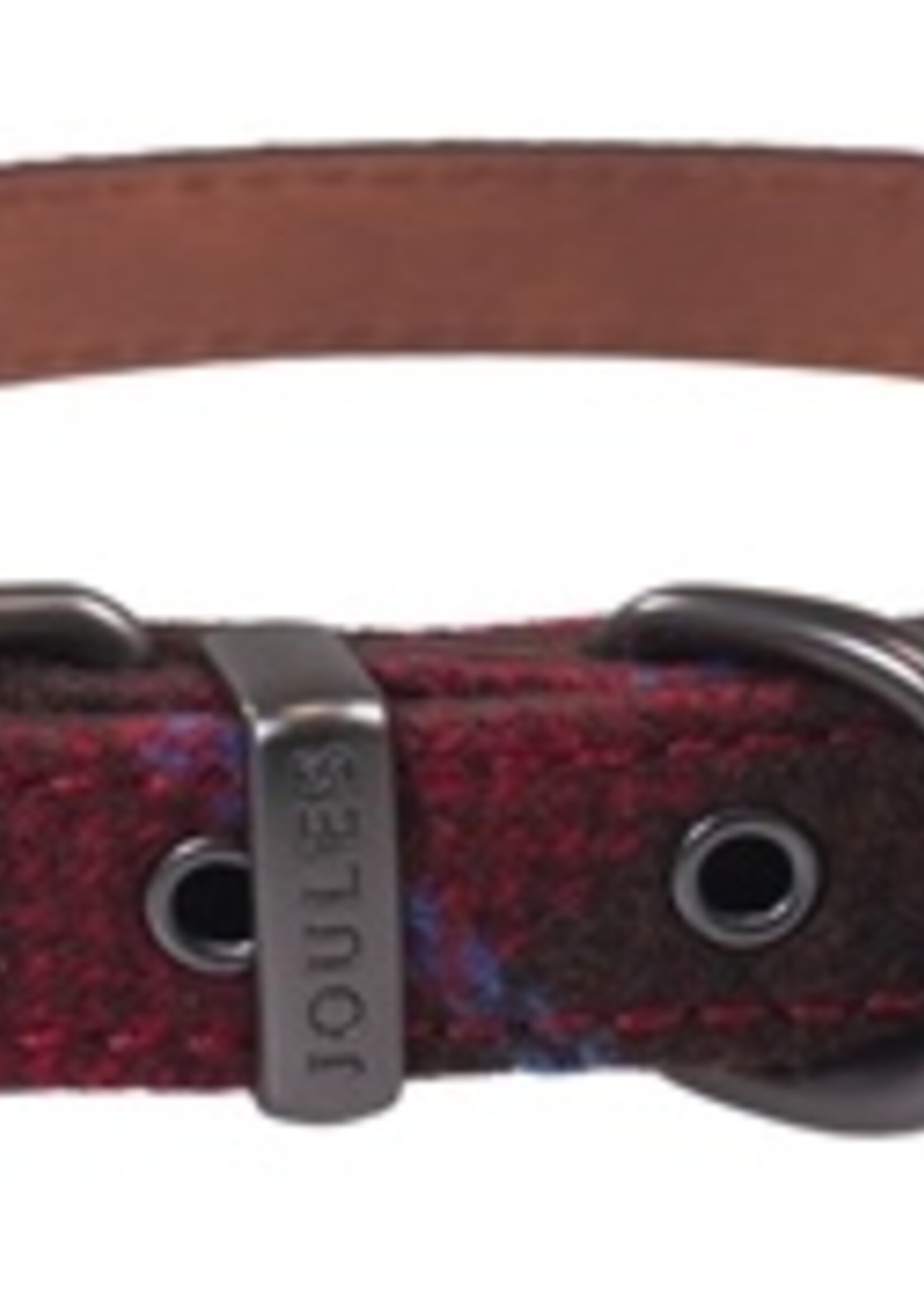 Joules Joules halsband hond heritage tweed leer rood