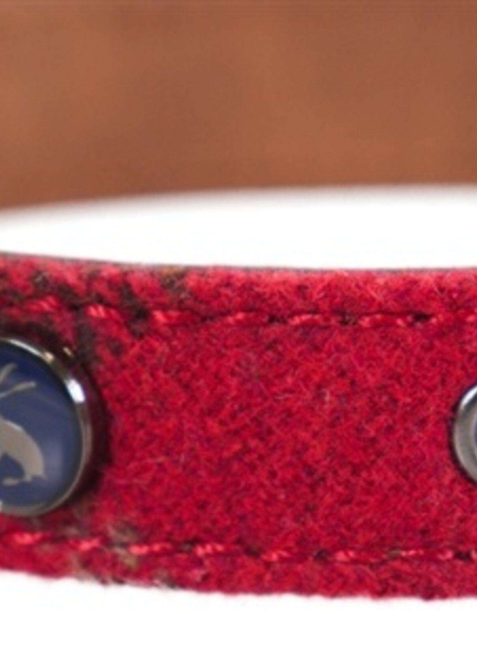 Joules Joules halsband hond heritage tweed leer rood