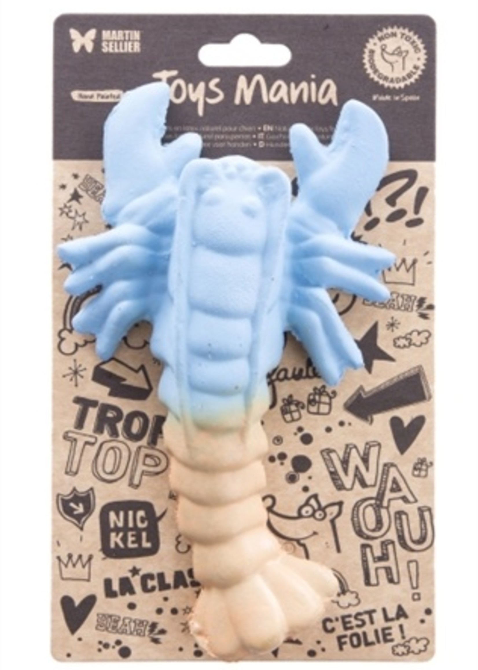 Martin sellier Martin sellier latex kreeft lichtblauw / roze