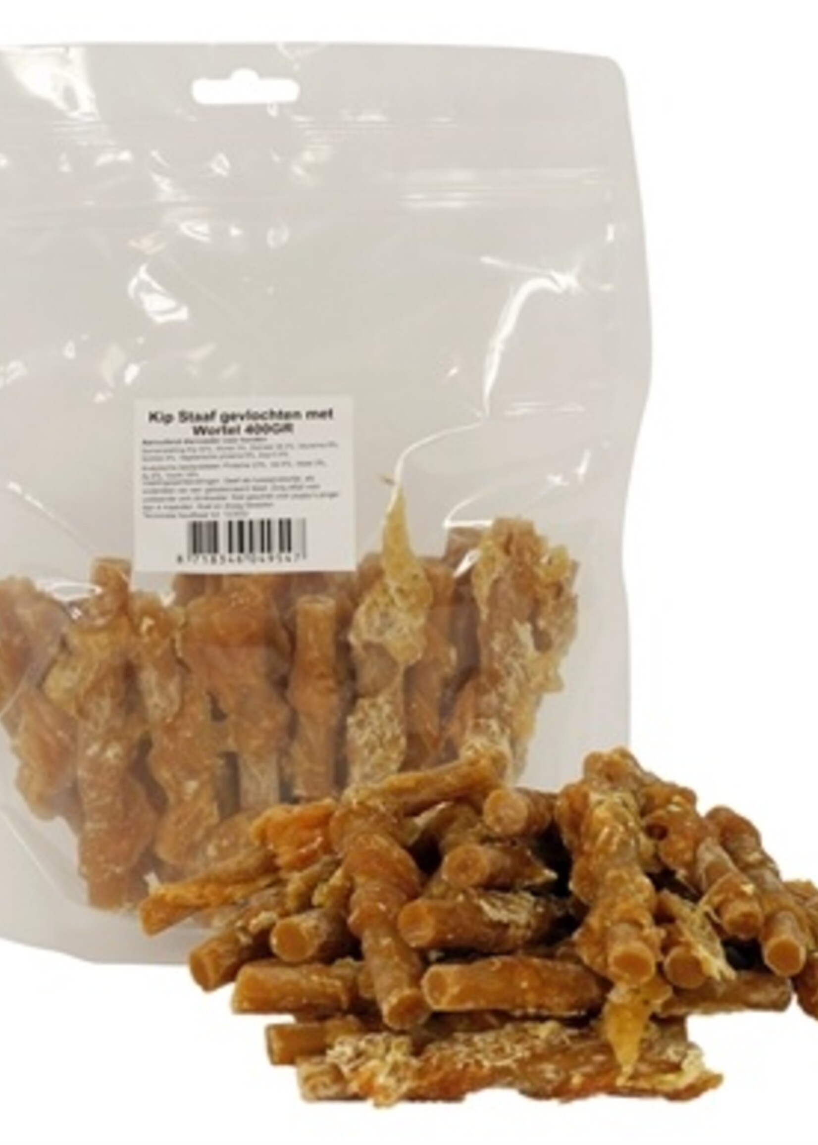 Merkloos Kip staaf gevlochten met wortel