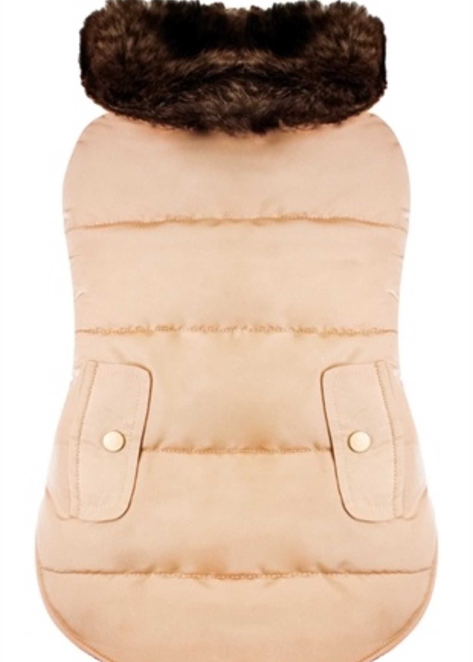 Croci Croci hondenjas butterscotch beige met bruine kraag