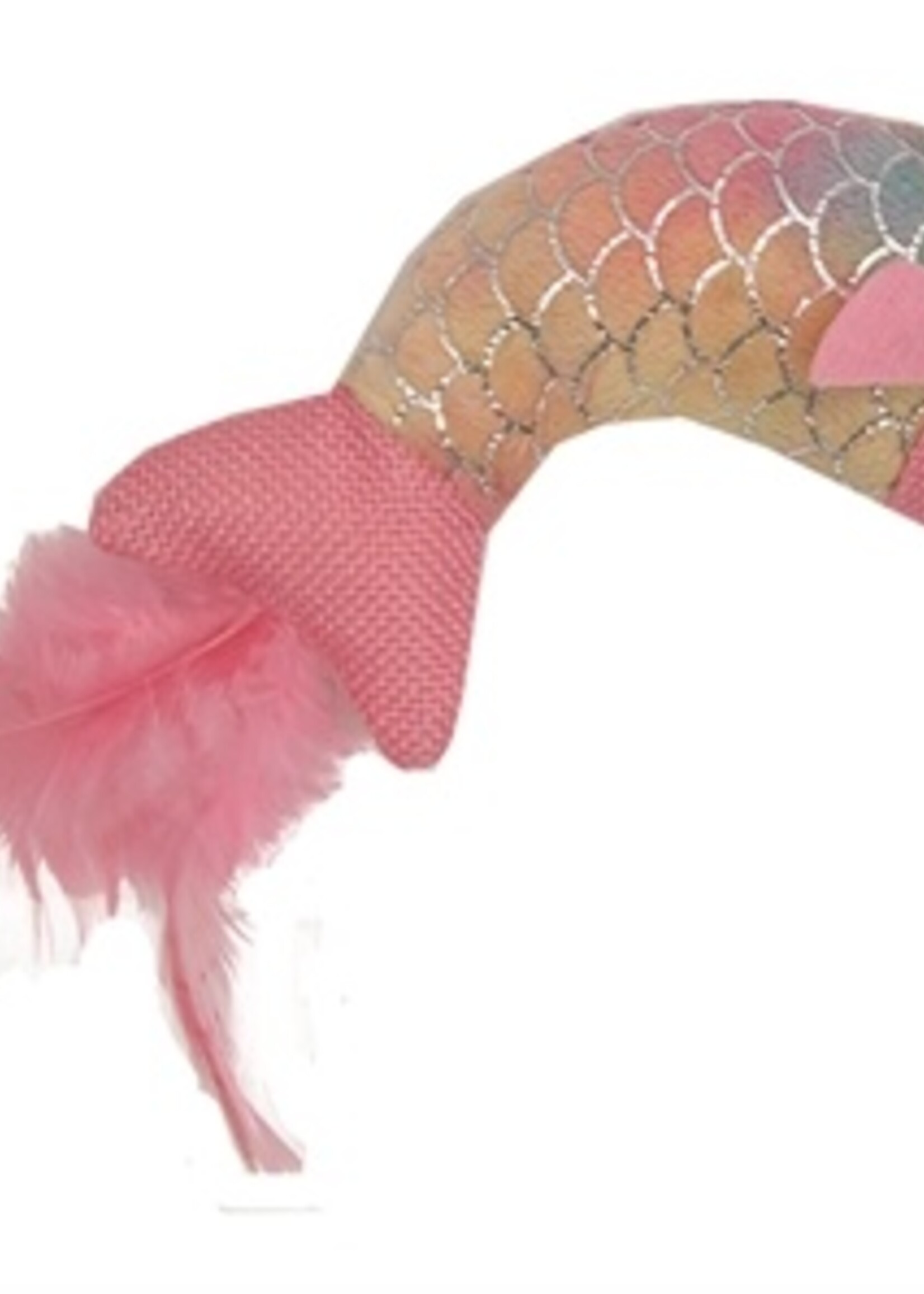 Happy pet Happy pet mermaid vis met veren roze