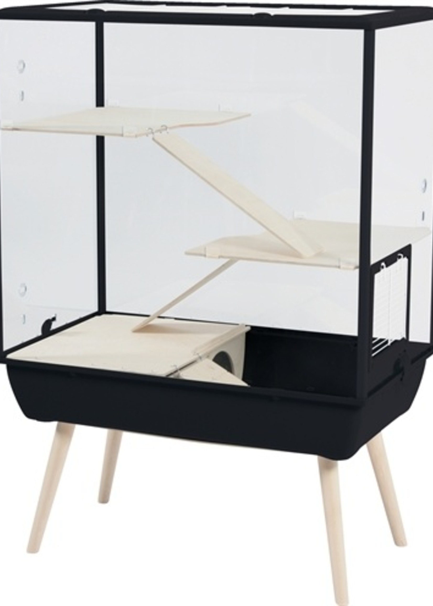 Zolux Zolux knaagdierkooi nevo royal plexiglas zwart