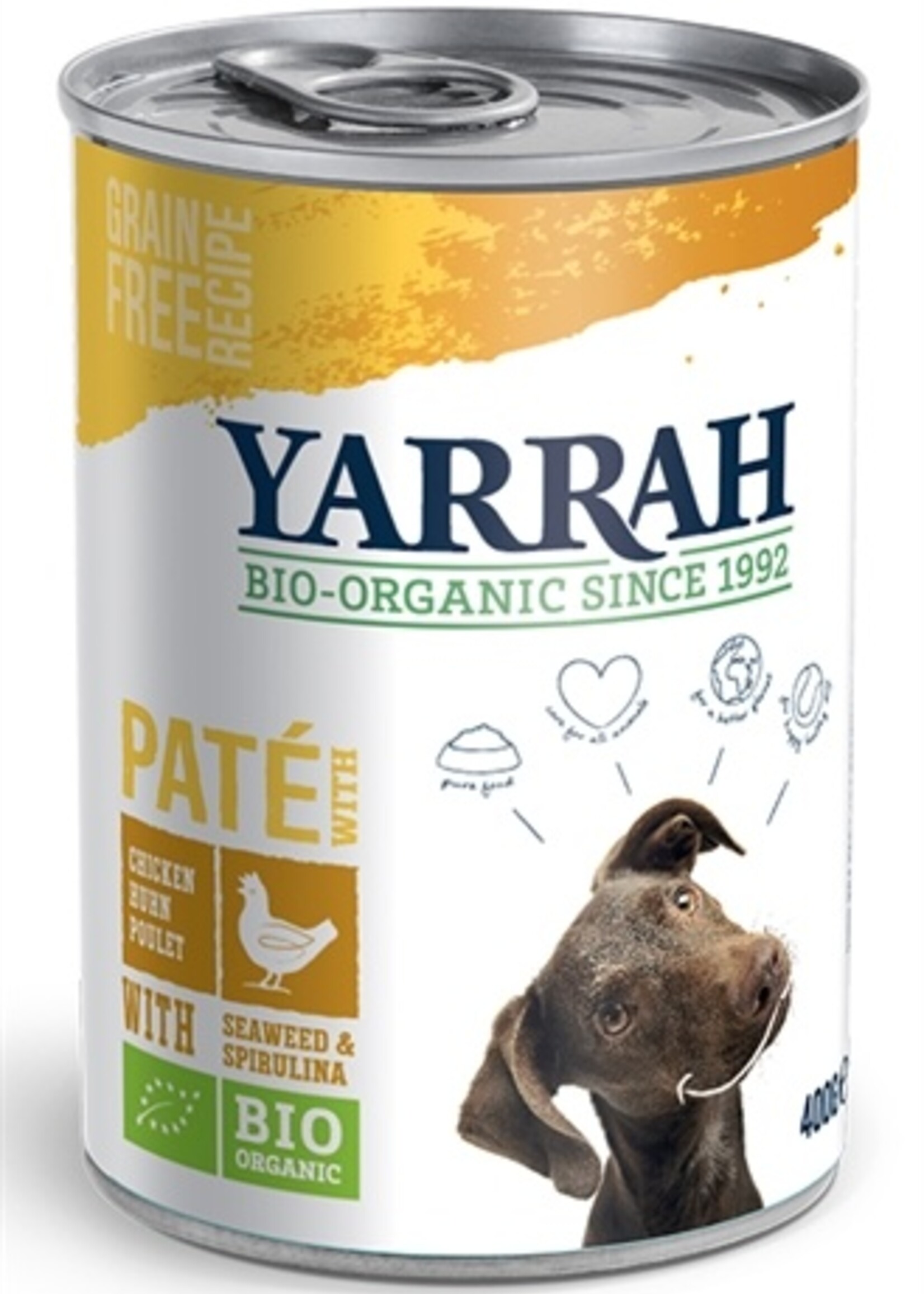 Yarrah 12x yarrah dog blik pate met kip