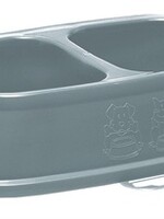 Zolux Zolux non-slip duo voerbak blauw / grijs assorti