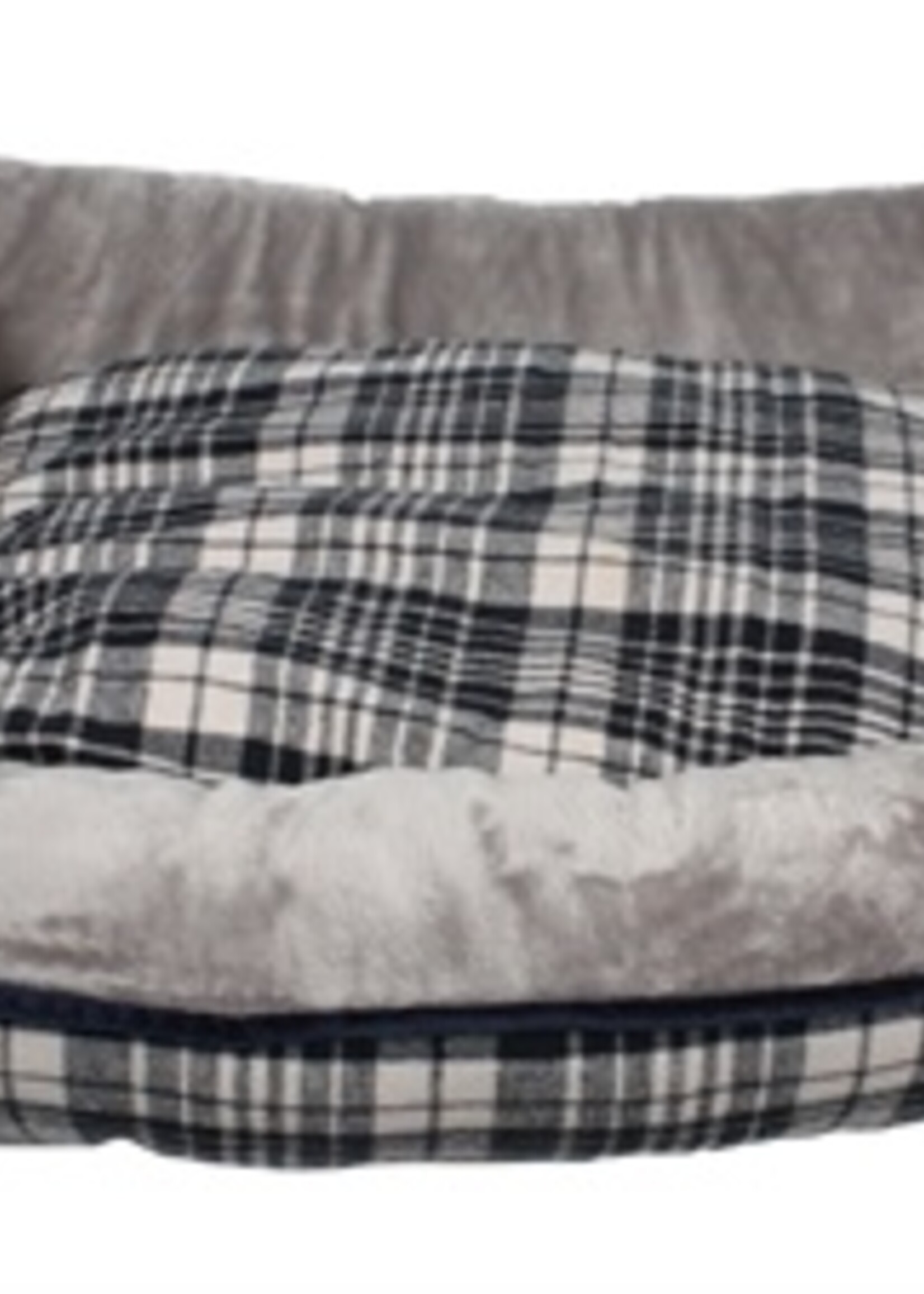 Petbrands Petbrands hondenmand pet sofa geruit grijs