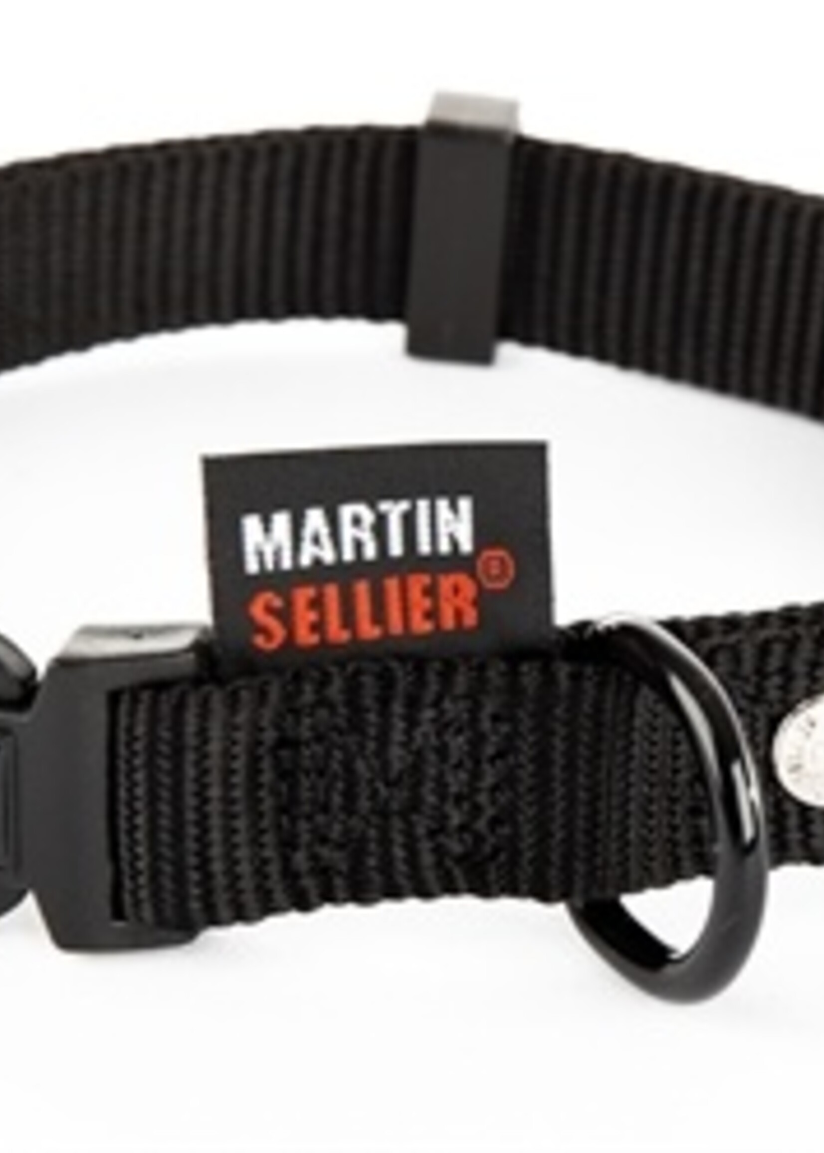 Martin sellier Martin sellier halsband nylon zwart verstelbaar