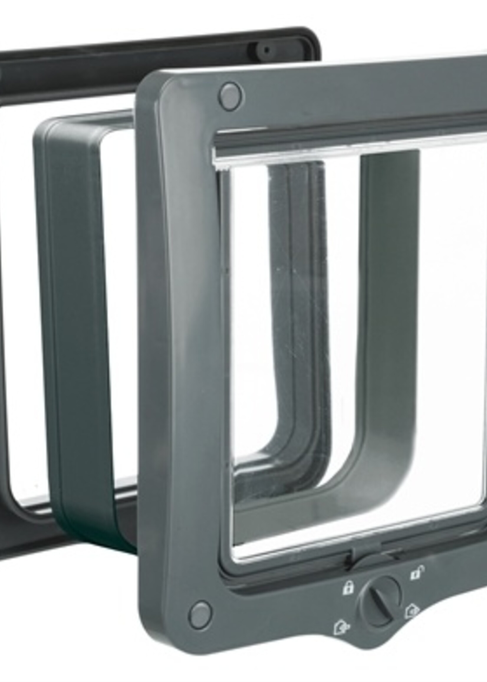 Trixie Trixie 4-weg kattenluik met tunnel grijs