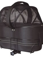 Trixie Trixie fietsmand achterop zwart met kussen en kap